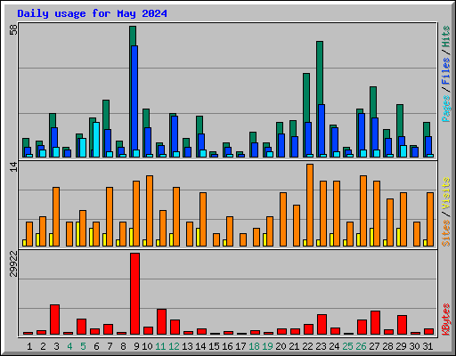 Daily usage for May 2024