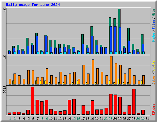 Daily usage for June 2024