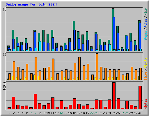 Daily usage for July 2024