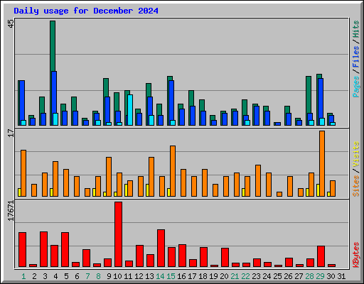 Daily usage for December 2024