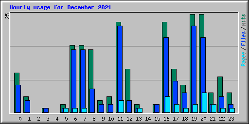 Hourly usage for December 2021