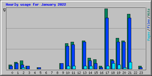 Hourly usage for January 2022