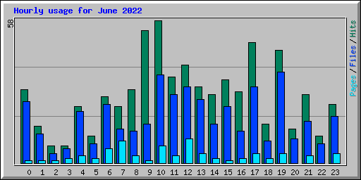 Hourly usage for June 2022