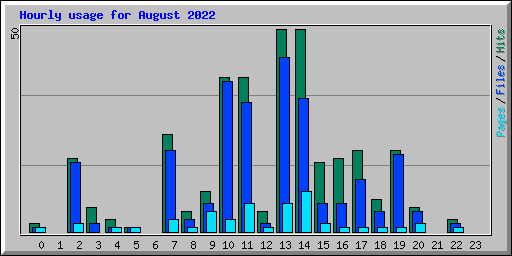 Hourly usage for August 2022