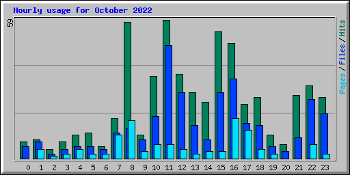 Hourly usage for October 2022