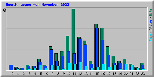 Hourly usage for November 2022