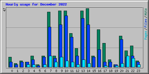 Hourly usage for December 2022