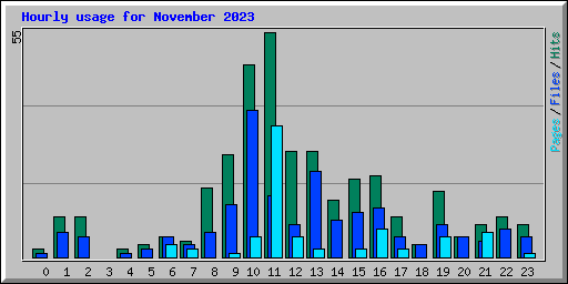 Hourly usage for November 2023