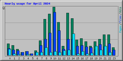 Hourly usage for April 2024