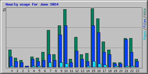 Hourly usage for June 2024