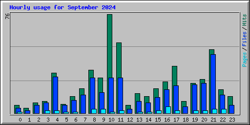 Hourly usage for September 2024