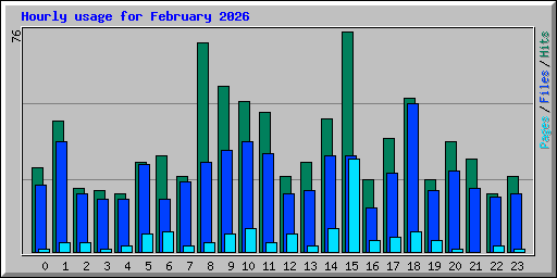 Hourly usage for February 2026