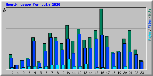 Hourly usage for July 2026